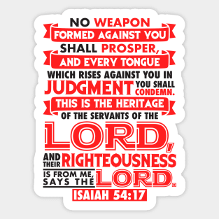 Isaiah 54:17 Sticker